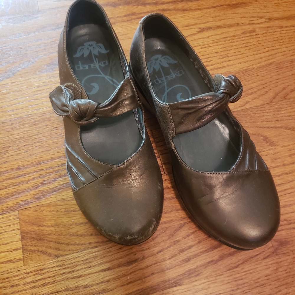 Dansko Mary Jane ‘Ainsley’ Leather Slip On Clogs